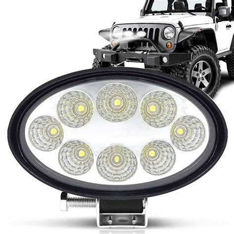 Farol De Milha Auxiliar Universal Off Road Leds W Oval