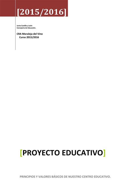 PDF PROYECTO EDUCATIVO Cramoralejadelvino Centros Educa Jcyl Es