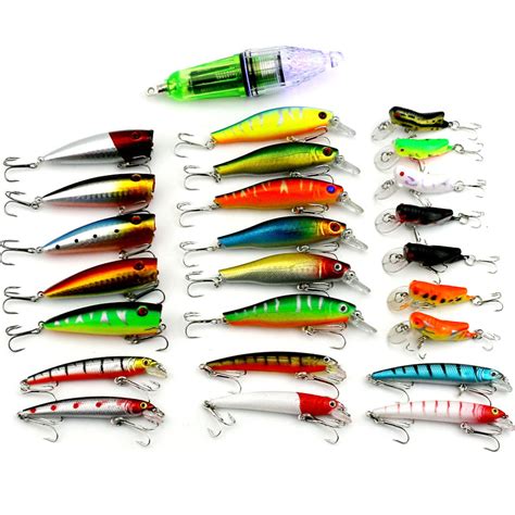 Hengjia 25pcs Mixed Sea Fishing Lure Sets Crank Bait Minnow Fishing