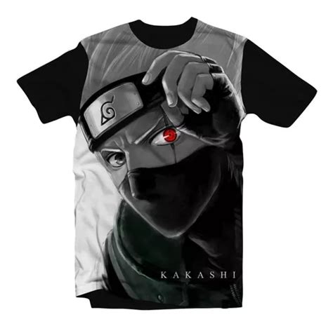 Camiseta Camisa Infantil Kakashi Hatake Sharingan Naruto Venda Em