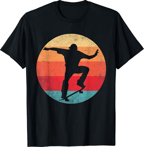 Skateboarding Shirt For Men Boys Vintage Retro Skateboarder T Shirt