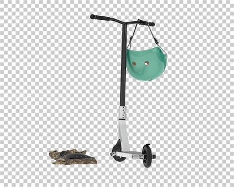 Premium PSD Kick Scooter Isolated On Transparent Background 3d