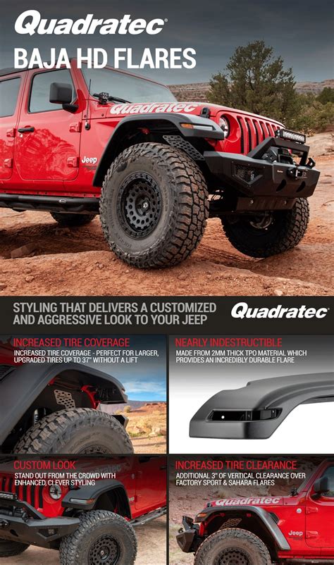 Quadratec Baja Hd Fender Flares For Jeep Gladiator Jt Quadratec