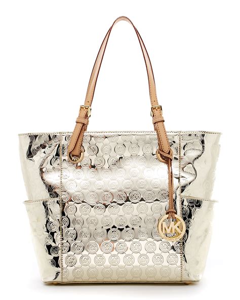 Michael Kors Metallic Tote Bags IUCN Water