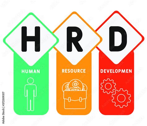 Hrd Human Resource Development Acronym Business Concept Vector