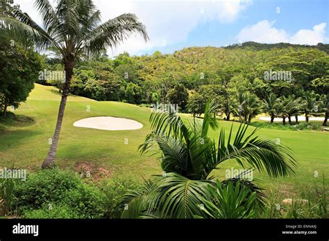 Beautiful golf course at the Constance Lemuria Resort Stock Photo - Alamy