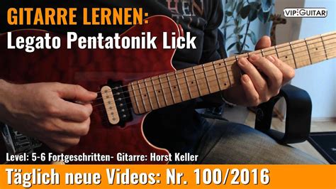 GITARRE LERNEN Legato Pentatonik Lick YouTube