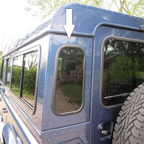 Dark Tinted Rear Quarter Glass Windows For Land Rover Defender 90 And 110 Oval Shape Masai