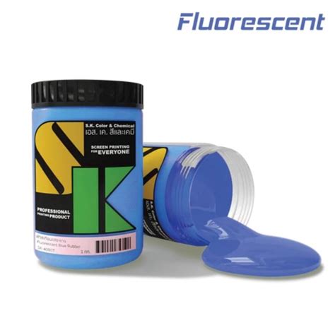 Blue Fluorescent Plastisol Ink 1Kg Ink For Textile Manutech Print