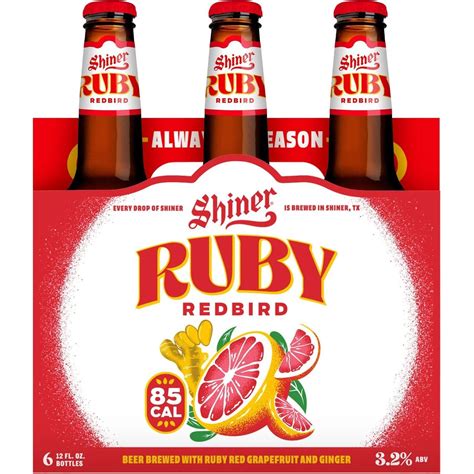shiner craft beer ruby redbird  pk bottles  oz central market