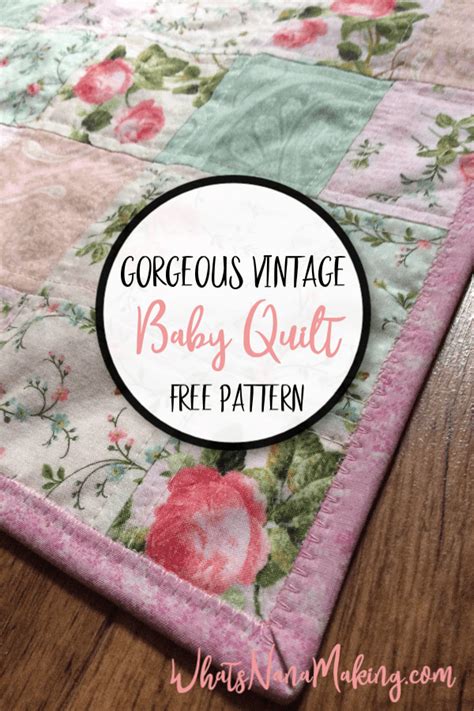 Simple Squares Vintage Baby Quilt Pattern