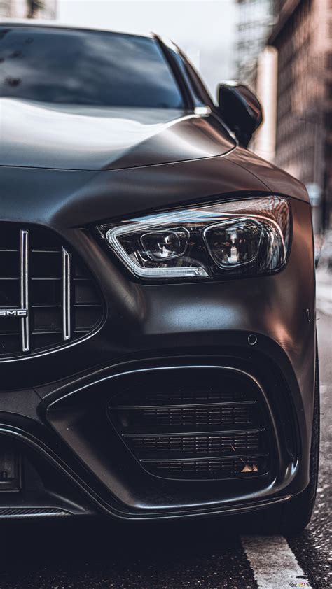 Matte black Mercedes Amg GT63S close-up 4K wallpaper download