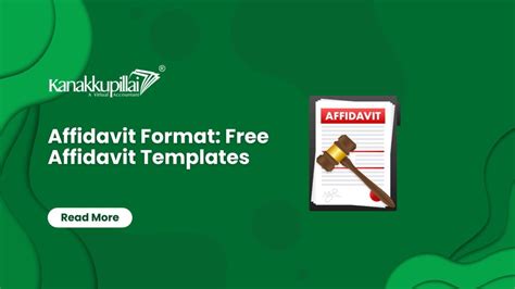 affidavit format  affidavit template sample