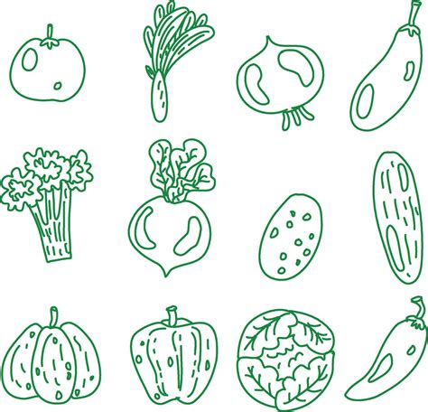 Vegetables And Fruits Vectors Pack 26291980 Vector Art At Vecteezy