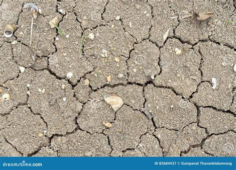 Barren Ground Broken Soil Dry Soil In Summer Stock Image Image Of