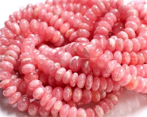 Argentina Rhodochrosite Smooth Roundel Natural Aaa Pink Rhodochrosite