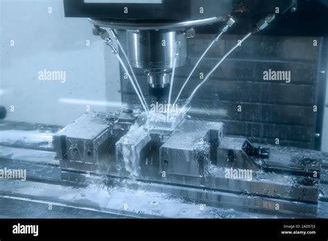 Cnc Milling Machine Cutting The Tire Mold Part With The Solid Ball End