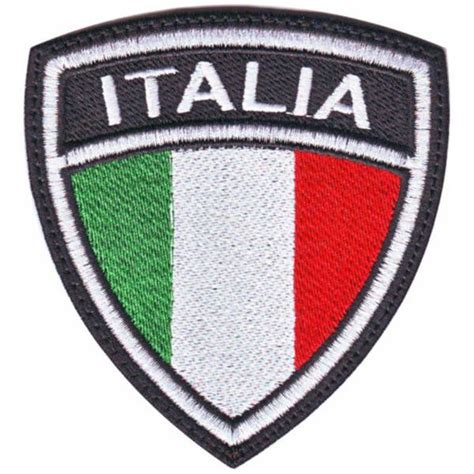 Italy Flag Crest Embroidered Patch Thepatchlab Embroidered Patches