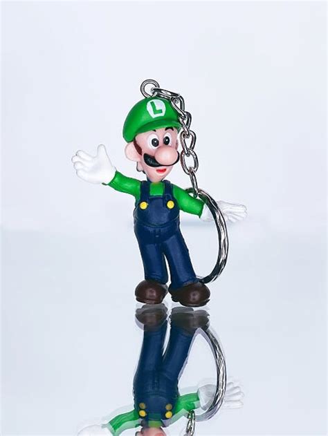 Super Mario Keychain Luigi - Etsy