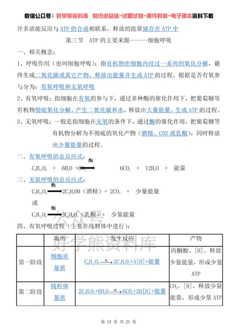 人教版高一生物必修一课本知识点总结 知乎