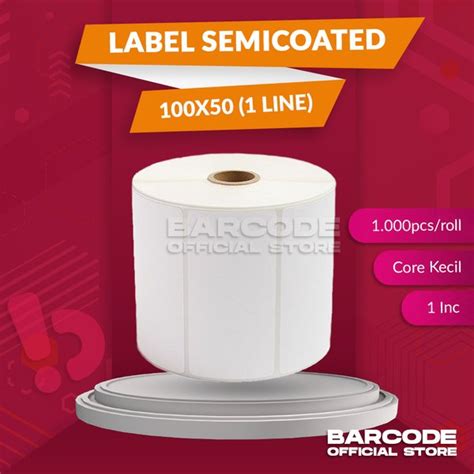 Jual Label Barcode X Line Kertas Sticker Semicoated X Mm