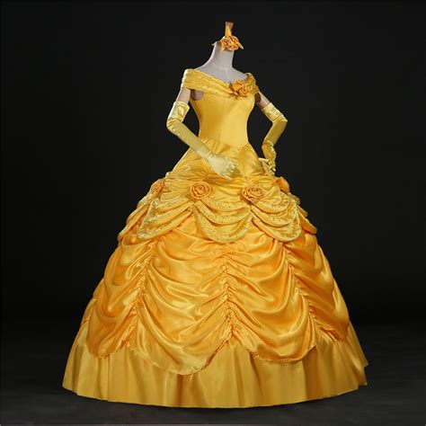 Custom Made Beauty And The Beast Princess Belle Ball Gown Costume For Women