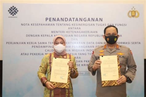 Sinergi Kemnaker Dan Polri Perkuat Perlindungan Pekerja Migran