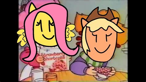 Strawberry Shortcake Cereal Commercial But It S Fluttershy Applejack