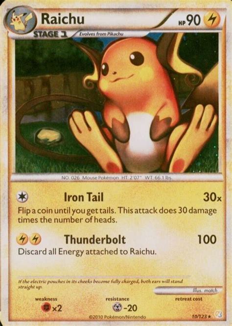 Raichu 2010 HeartGold SoulSilver 010 123 Holo Price Guide Sports