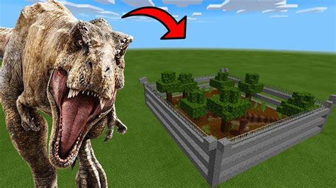 Mcpe How To Make A T Rex Farm Youtube