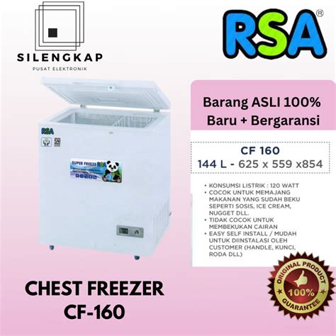 Jual Chest Freezer Rsa Cf Cf Freezer Box Liter Shopee