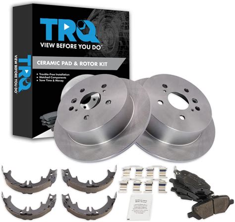 Amazon Trq Rear Ceramic Brake Pad Rotor Kit Compatible With