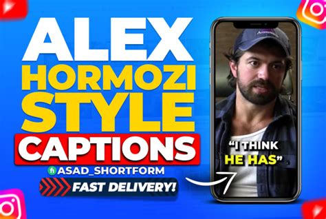 Edit Alex Hormozi Style Instagram Reels Shorts Tiktoks By Asad