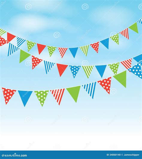 Coloured Bunting Stock Illustration Illustration Of Decorative 34060140