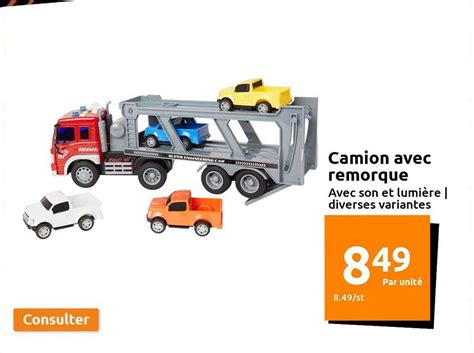 Promo Camion Avec Remorque Chez Action Icatalogue Fr