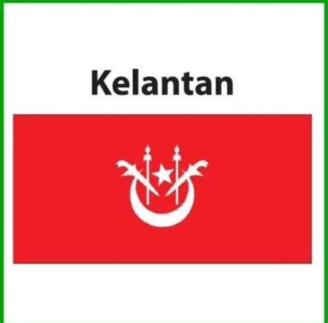 Kelantan Flag 3x6ft , Bendera Kelantan 3x6ft, Woolen | Lazada