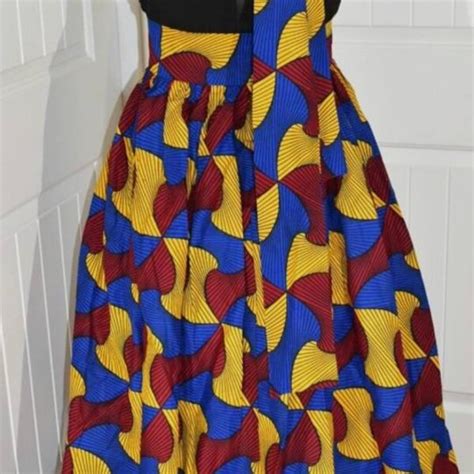 African Print Skirt With Bow Etsy