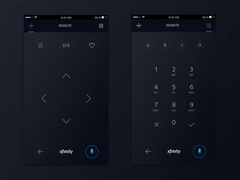 Xfinity Remote App Concept by Mike Garz for Comcast on Dribbble