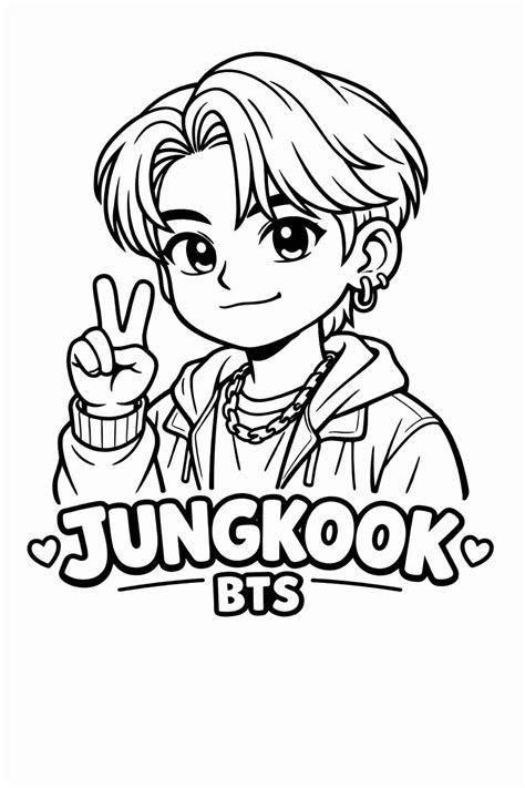 Desenho Do Bts Para Colorir E Imprimir - Desenhos do BTS para Imprimir e Colorir