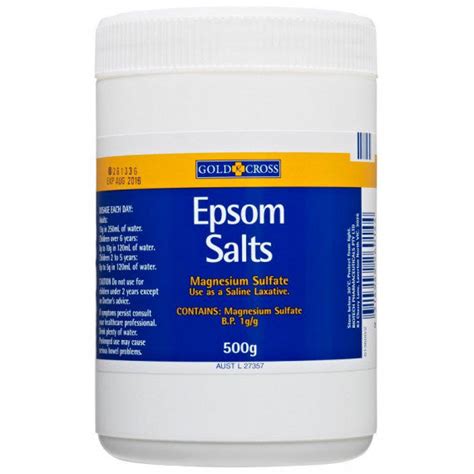 Gold Cross Epsom Salts 500g Oz Chemist Australia