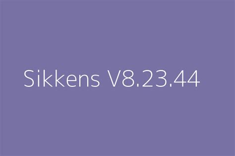 Sikkens V8 23 44 Color Hex Code