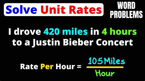 Solving Unit Rates Word Problems Eat Pi YouTube