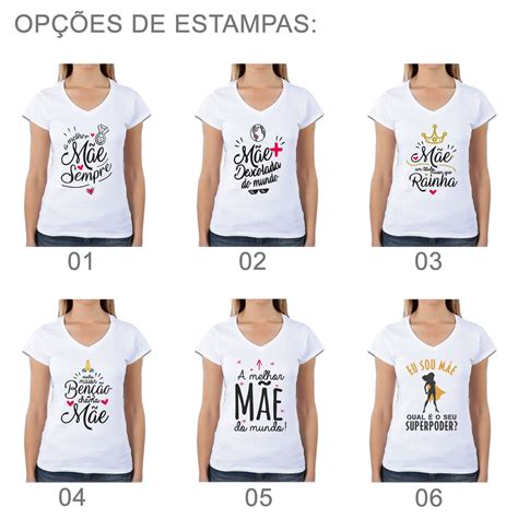 Camiseta Baby Look Branca Dia Das M Es Frase Texto Elo