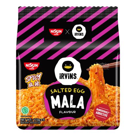 Nissin X Irvins Instant Noodle Salted Egg Mala Ntuc Fairprice