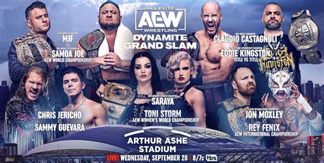 Aew Dynamite Grand Slam Card For Tonight August 20 2023 R