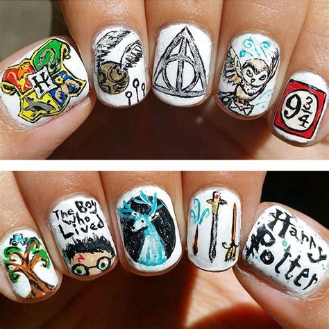 Harry Potter Nail Art Harry Potter Nails Designs Harry Potter Theme