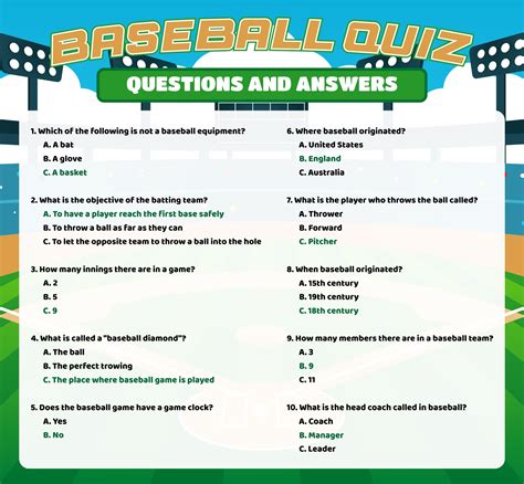 Printable Baseball Trivia Questions And Answers Printable Word Searches