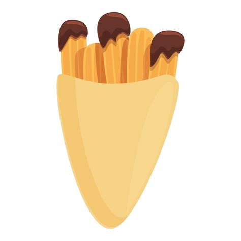 icono de churro de España vector de dibujos animados pasteles de