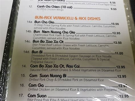 Menu At Saigon Noodle House Restaurant Courtenay