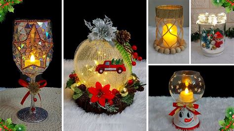 Economical Christmas Decoration Idea Made With Glass Jar Diy